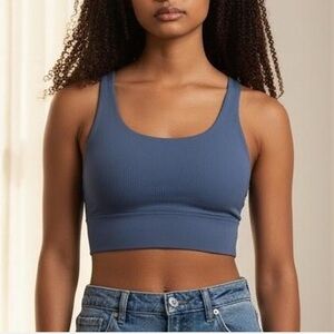 (NWT) Nike Zenvy Rib Women’s Light Support Non Padded Longline Sports Bra, Small